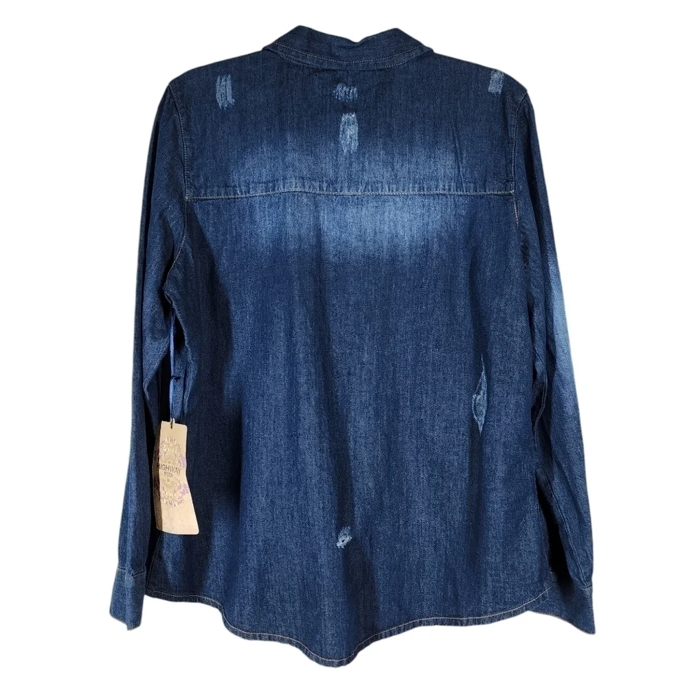 HIGHWAY JEANS PEARL SNAP DENIM SHIRT
